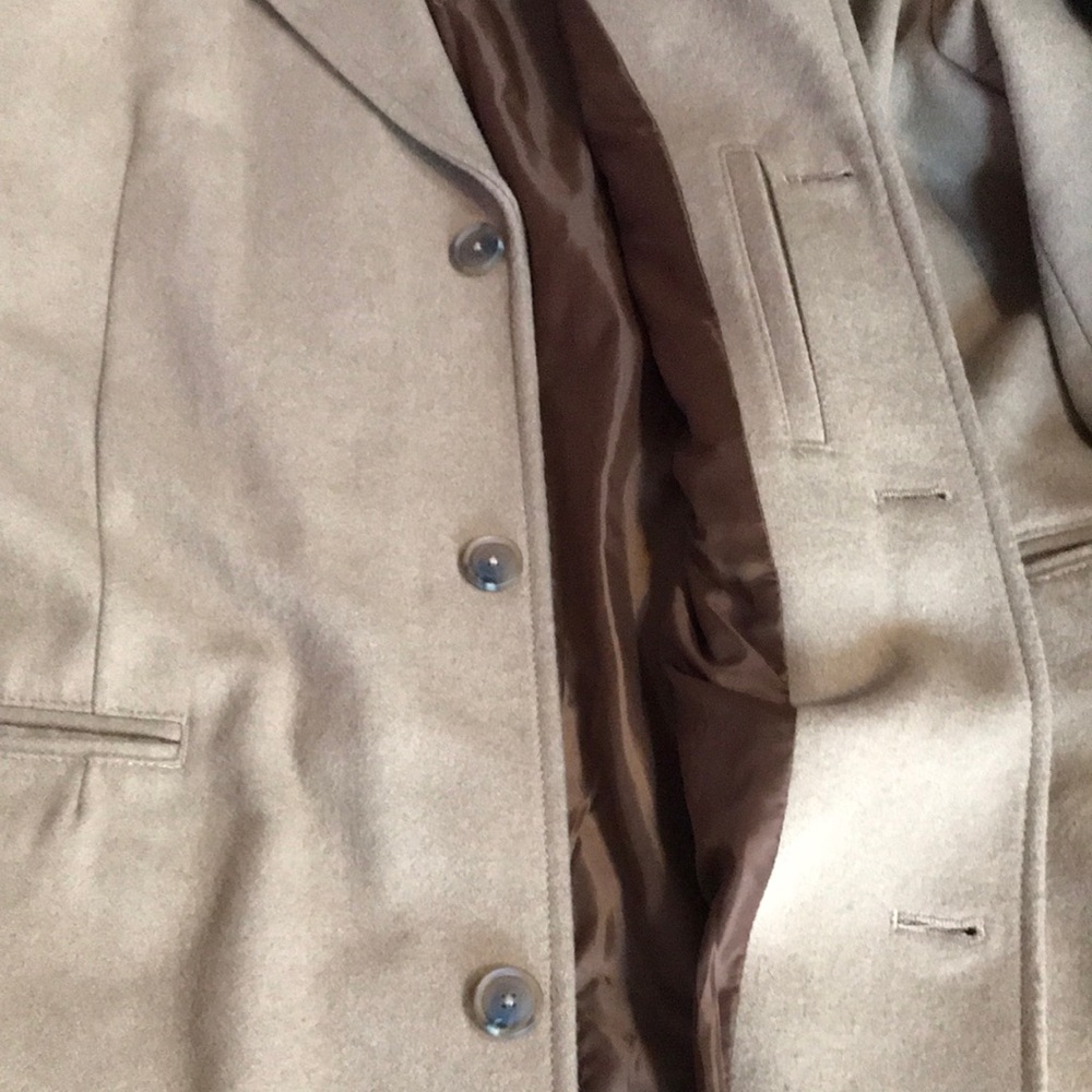 Tan Wool Coat - Picture 3 of 7